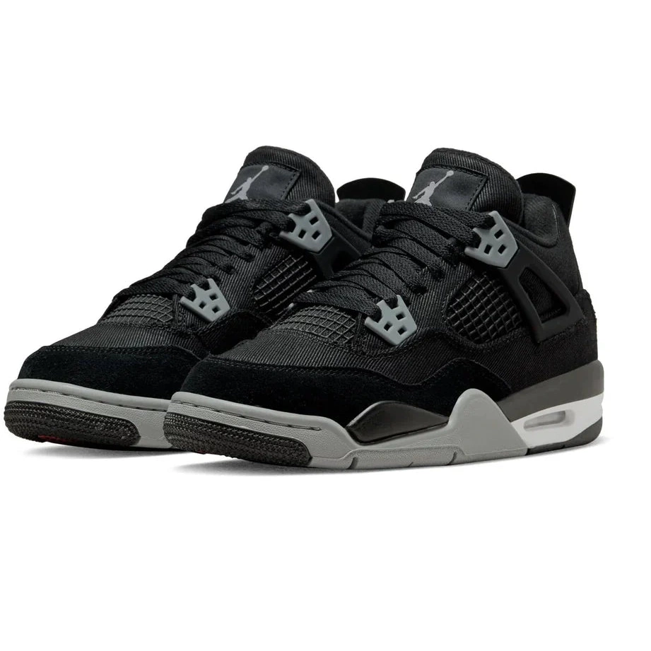 Jordan Canvas 4 Air GS Retro Black 0708